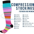 thumbnail image 4 of GZHJMY 2 Pair Mexican Style 20-30mmHg Compression Socks for Women Men, Knee High Stockings for Athletic Sports,Running,Travel, 4 of 7