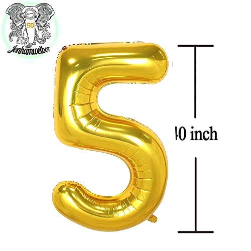 Globos de 50 números, oro, grande, gigante, jumbo, número 50, globos de Mylar de lámina pa Jonhamwelbor Jonhamwelbor