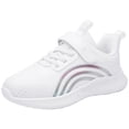 thumbnail image 4 of Quealent Toddler Glitter Tennis Shoes Slip On Boys Girls Sneakers Casual Running Shoes Woven Breathable with Soft Soled Sports Hook-Loop Outdoor Shoes White for Size 11.5, 4 of 6