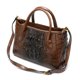 thumbnail image 3 of Bolso de mano de piel auténtica de lujo con estampado de cocodrilo para mujer, bolso de hombro tipo bandolera de piel de vaca de alta calidad y gran capacidad, 3 of 5