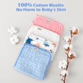 thumbnail image 4 of Paquete de 6 paños para eructos Maliton Muslin Baby, 100% algodón, 6 capas, 4 of 9
