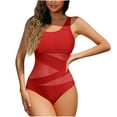thumbnail image 2 of Women's Swimsuits Bikinis One Piece Under $10 Summer Solid Color With Chest Cushion And No Steel Support Backless Strap Swimsuit, 2 of 7