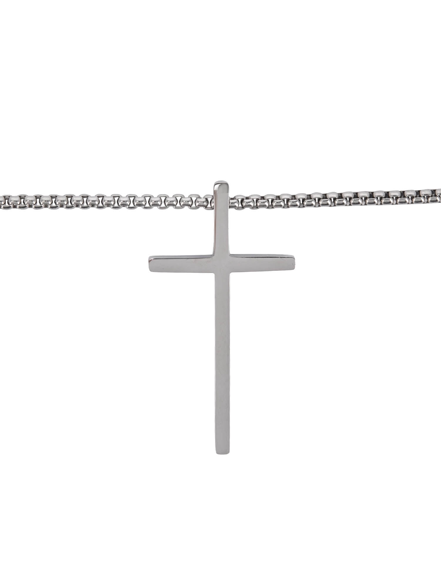 Believe by Brilliance Men's Adult Male Stainless Steel Cross Necklace