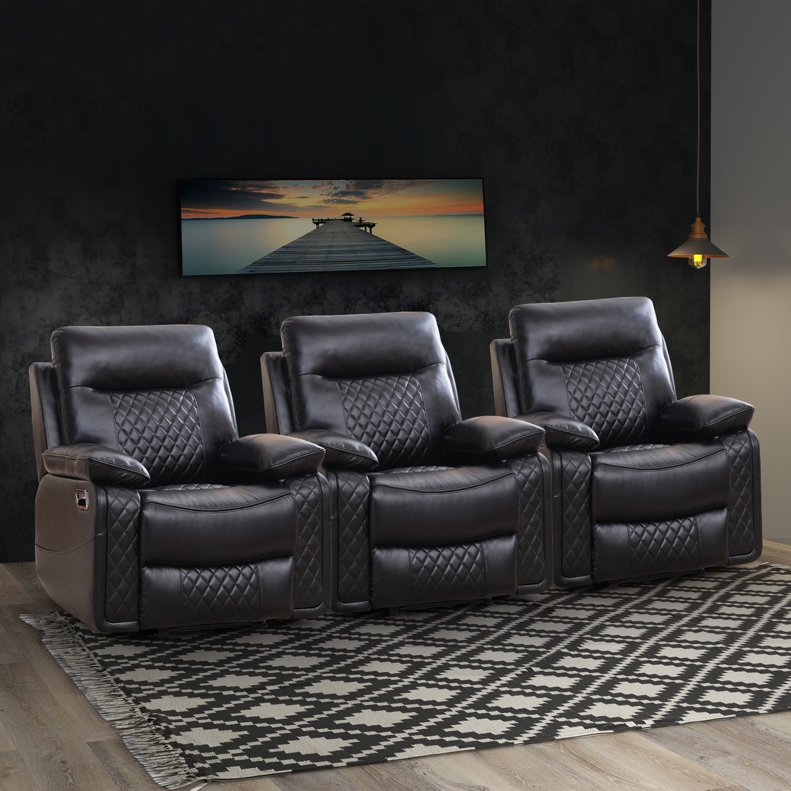 Bonzy Home Power Recliner Chair — Electric Recliner with Remote Control & Side Pockets, Compact Home Theater Seating for Small Spaces