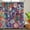 Colorful-b, variant on Black Boho Vintage Floral Shower Curtain，Mid Century Modern Retro Cute Abstract Flower Leaves Aesthetic Bathroom Decoration，Polyester Fabric Waterproof Bath Curtain 72x72 Inch with 12 Hooks