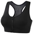 thumbnail image 4 of Xdegoge Women's 2Pcs Sports Bra Set Front Zipper Closure Breathable Mesh Brassiere Wireless Padded Support Stretchy Bras for Sports, Yoga & Everyday Use, 4 of 6