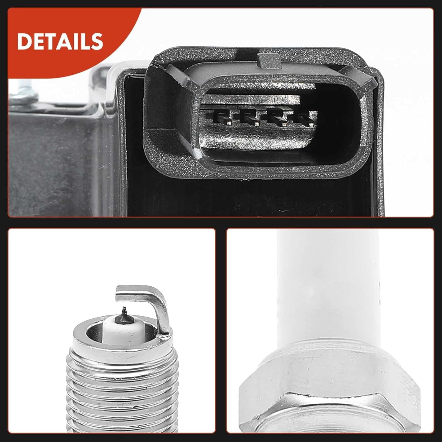 A-Premium Set of 4 Ignition Coil Pack and Iridium Spark Plugs Compatible with Chevrolet Equinox, Malibu, Traverse, Camaro & GMC Terrain & Buick Envision, Regal & Cadillac ATS, CT6, CTS