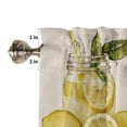 thumbnail image 4 of Summer Lemon Valances for Windows Farmhouse Kitchen Curtains Valances Rod Pocket Valance Curtains for Kitchen Windows Yellow Fruits Green Leaf Vintage Window Valances for Bathroom Bedroom 54"x18", 4 of 6
