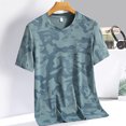 thumbnail image 2 of Sngxgn Men's Shirts Short Sleeve Casual Basic Summer Solid T Shirts(Blue,M), 2 of 3