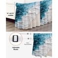 thumbnail image 3 of Watercolor Beach Waves Bed Skirt Queen Size 18" Drop Abstract Blue Ocean Ruffled Wrap Around Bed Skirts Adjustable Elastic Bedskirt Dust Ruffle for Queen Size Bed, 3 of 7
