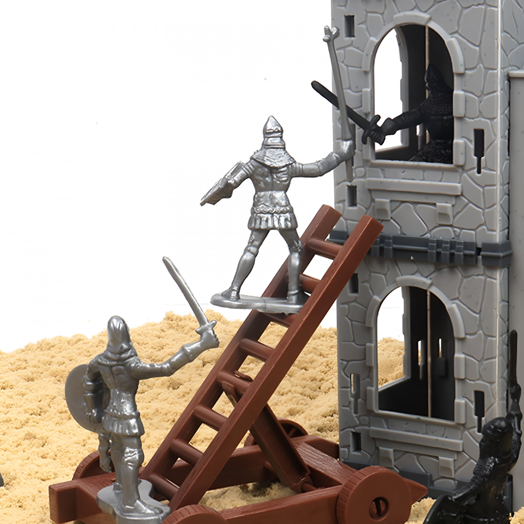 BESTSKY 2026 New Diy Castle Building the Medieval Times Military Fort Model Kit with Figures Soldier Knight Simulated Siege War of Attack