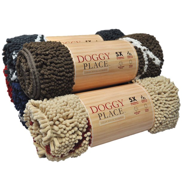 My Doggy Place Dog Mat for Muddy Paws, Dog Door Mat, Brown, Runner, XL