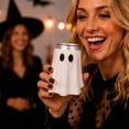 thumbnail image 3 of Halloween Ghost Can Holder Funny Ghost Figurine Decorative Drink Stand Universal Beverage Can Sleeve Spooky Holiday Tabletop Display, 3 of 5