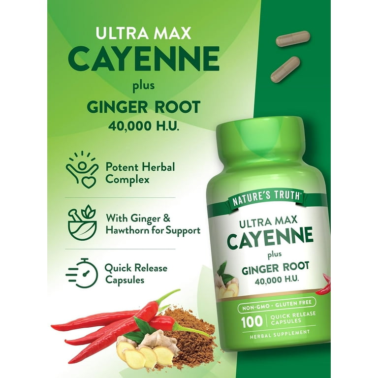 Complément Alimentaire Cayenne (poivre De Cayenne) Haya Labs - 100 Capsules - Neuf
