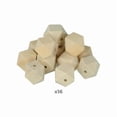 thumbnail image 1 of 16 Perles en Bois Polygonales 20 x 27 mm, 1 of 1