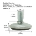 thumbnail image 2 of Unique Bargains M8 x 15 x 30mm Furniture Leveling Feet Pad Adjustable Leveler for Table Leg 4pcs, 2 of 7