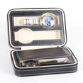 thumbnail image 3 of AURARMLET Black Watch Case with Four Slots for Organized Travel and Home Storage, 3 of 8