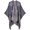 Grey, variant on Women Warm Shawl Wraps Double Side Poncho Front Open Cape Blanket Long Large Winter Sweater Scarf