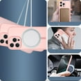 thumbnail image 6 of for iPhone 16 Plus Case Magnetic, Slim Shockproof Skin-Feel Phone Cover Compatible with Mag-Safe, Military Grade Protection Raised Camera Lens Protective Cover for iPhone 16 Plus, Pink, 6 of 6