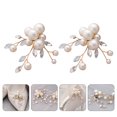 thumbnail image 2 of MasteelfCA 1 Pair Simple Stylish Shoes Buckle Removable Pearl Shoes Flower Chic Shoes Decor, 2 of 8