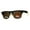 Black Brown, variant on Mens Bamboo Wood Arm Half Rim Hipster Sunglasses Black Brown