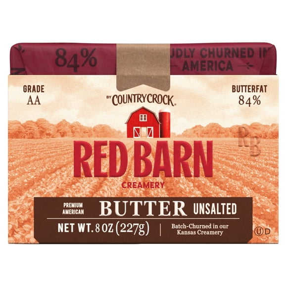 Country Crock Red Barn Unsalted Butter 8oz Brick