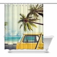 thumbnail image 1 of MKHERT Vintage Car with A Surfboard On Tropical Tropical Beach Decor Waterproof Polyester Fabric Shower Curtain Bathroom Sets 60x72 inch, 1 of 1