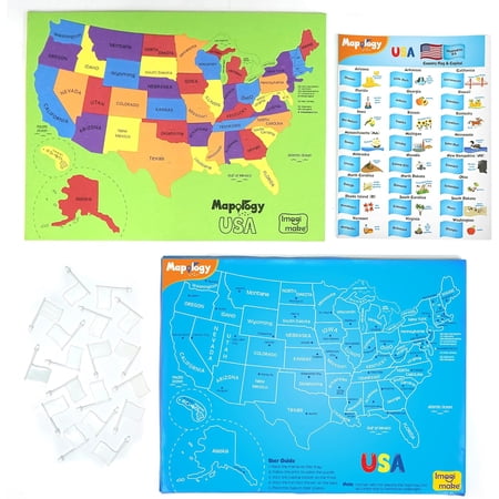 Imagimake Mapology Puzzle Map of The United States - Learn States, Capitals & Fun Facts | USA Geography Jigsaw Floor Puzzles Learning Games for Kids 5