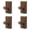 Brown 4PCS, variant on 6/4/2/1PCS Wooden Wall Hooks, Wall Hooks Hat Rack, Wooden Coat Hooks Wall Mounted, Decorative Hooks Single Organizer Hat Hanger Towel Rack, Heavy Duty Hooks for Entryway, Bedroom or Closet