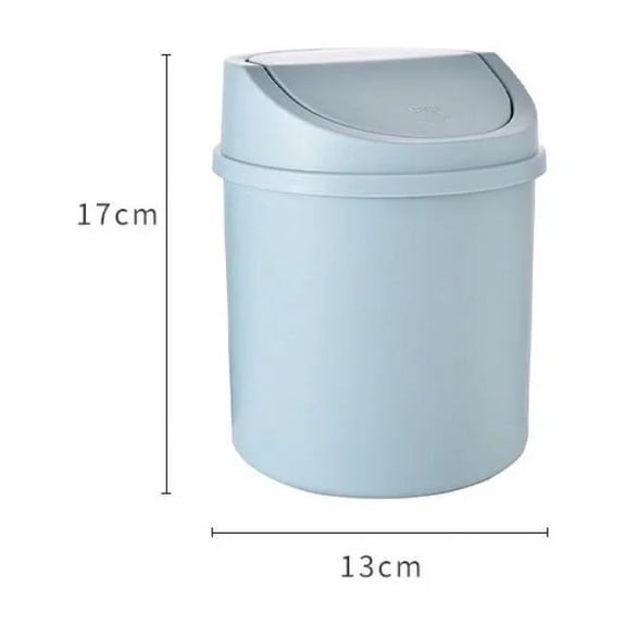 Mini Desktop Bin Small Trash Can Tube with Cover Bedroom Trash Can Garbage Can Clean Workspace Storage Box Home Desk