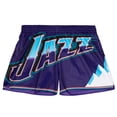 thumbnail image 2 of Women's Mitchell & Ness  Purple Utah Jazz Swingman Big Face 3.0 Basketball Shorts, 2 of 4