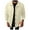 Beige, variant on Men's Winter Flannel Quilted Sherpa Lined Shirt Jacket - No Hood Button Down Thick Outerwear with Lapel Neck & Flap Pockets