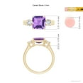 thumbnail image 4 of ANGARA Natural 2 Ct. Amethyst with Diamond Classic Ring in 14K Yellow Gold for Women (Ring Size: 3.5), 4 of 9