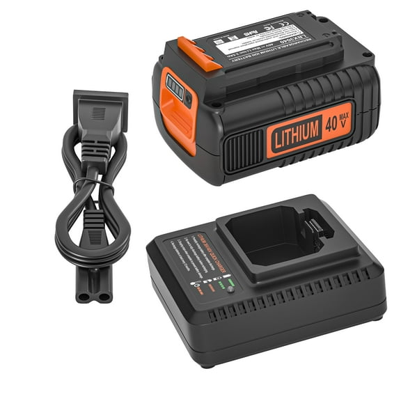 40V Battery Replacement for Black and Decker 40V Lithium Battery LBX2040 LBX2540 LBX3040 LBX1540（3500mAh） with Black and Decker Battery Charger LCS36 LCS40