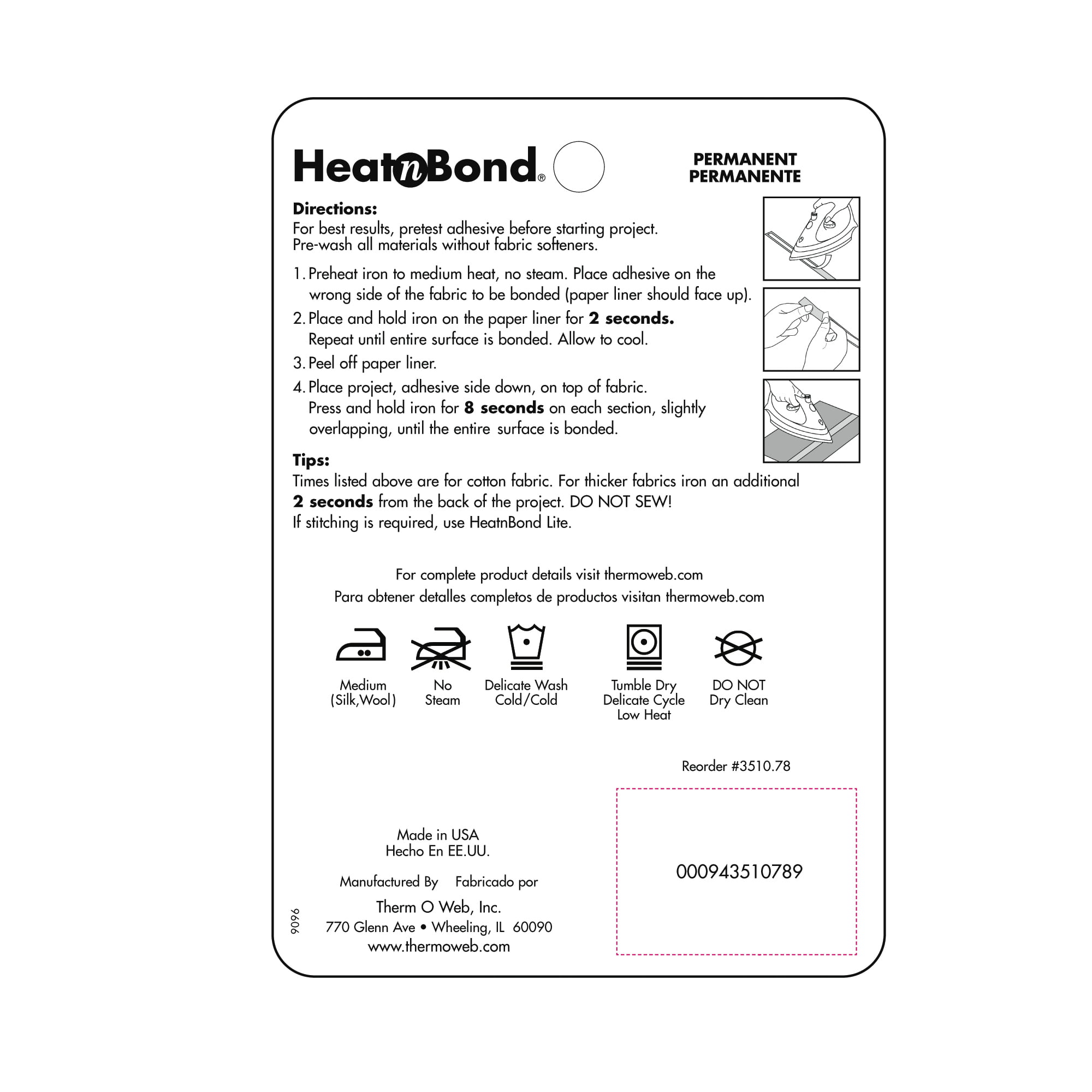 HeatnBond UltraHold Iron-On Adhesive, 17 Inches x 1 Yard : :  Office Products