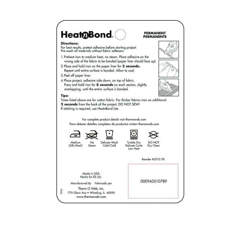  HeatnBond UltraHold Iron-On Adhesive, 17 Inches x 1