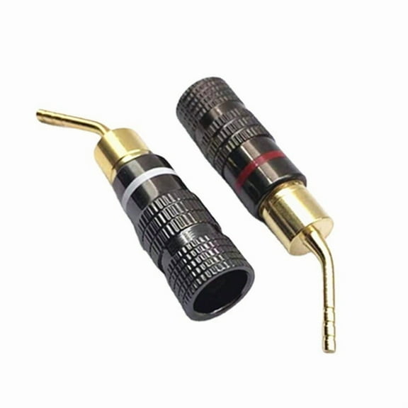 Gold Plated 2mm Banana Plug Screw Type Audio Speaker Pin Plugs Cable Connector Adapter for Speaker Accessories