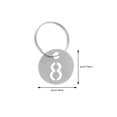 thumbnail image 2 of 20pcs Round Numbered Tags Stainless Steel Number 1-20 Tags Metal Key Tags, 2 of 8