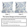 thumbnail image 5 of Chinoiserie Blue White Floral Pillow Covers 18X18 Inch French Country Vintage Flowers Bird Decorative Pillow Cases Set of 2 Seasonal Cotton Linen Throw Pillows Farmhouse Home Decor For Sofa Couch, 5 of 6