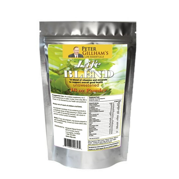 Peter Gillham's Life Blend Powder, 16 Ounces. Daily Multi Vitamin & Mineral Powder 32 Servings.