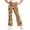 1-Khaki383, variant on Tiijoy Girls High Waist Flared Pants Casual Capybara Print Athletic Pants, Sizes 1-14