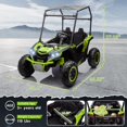 thumbnail image 7 of 2 Seater Ride on Car w/Sun Shade, Kids Electric Vehicles w/Remote Control, 24V 7AH Off-Road Electric Truck, UTV with LED Lights, Music Player for 3+ Kids, 7 of 7