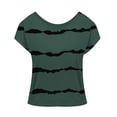 thumbnail image 4 of Tittly T Shirts for Women Spring Tops for Women Womens Summer Tops Short Sleeve Shirts Crew Neck Cute Trendy Tunic Blouses Graphic Tees Tshirts Shirts Green S, 4 of 4