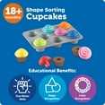 thumbnail image 5 of Learning Resources  Smart Snacks Shape Sorting Cupcakes Toddler Girl And Boys Toys 18 Months+, 5 of 6