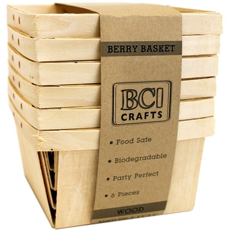 Bci 6 Eight Color Ink - BCI Crafts Berry Basket 6/Pkg-Wood