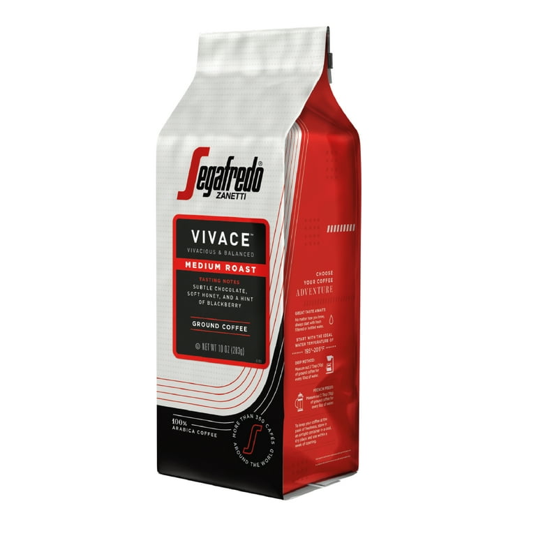 Segafredo Zanetti 100% Arabica Ground Coffee, Vivace Medium Roast