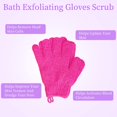 thumbnail image 5 of 4 Pairs Bath Exfoliating Gloves Scrub, Double Sided Bath Mitts Scrubs for Shower, Body Scrubber Gloves, Bathing Accessories, 5 of 7