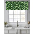 thumbnail image 4 of Green Leaves Curtain Valances for Windows, Retro Botanical Garden Pastoral Plants Kitchen Valance Window Treatment, Light Filtering Block Curtains for Bathroom/Bedroom/Living Room 42'' x 12'', 4 of 9