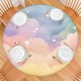 thumbnail image 2 of Soft Cloud Starry Scene Round Fitted Tablecloth with Elastic Edge,Dining Table Cover Waterproof,Outdoor Round Tablecloth for Camping,Dining,Indoor and Outdoor, 2 of 7