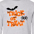 thumbnail image 4 of Inktastic Halloween Trick-or-Treat with Spider and Bats Long Sleeve Youth T-Shirt, 4 of 5